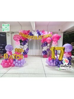 ฉากซุ้มถ่ายรูปแสดงความยินดี Congratulations Balloon Backdrop set (ฟรีจัดส่ง-ติดตั้ง-รื้อถอน ในหาดใหญ่)(สนใจสั่งซื้อผ่าน Line: @weparty)