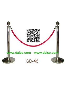 เสากั้นคนเดินสแตนเลสแบบสายคล้อง เสากั้นทางเดิน
