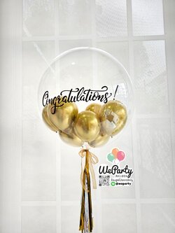 บับเบิ้ลลอย 24" Bubble Gold Chrome 24" (with Helium)