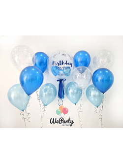 ลูกโป่งวันเกิด Happy Birthday Set (with Helium)(ติดข้อความได้ไม่เกิน2บรรทัด)(13pcs)(สนใจสั่งซื้อผ่าน Line: @weparty)