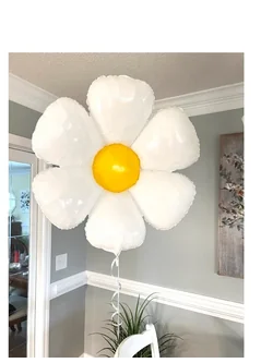 ลูกโป่งลอยดอกเดซี่ใหญ่ Big Daisy Balloon (with Helium)(ติดสติกเกอร์เพิ่ม +฿50.-)