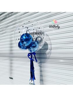 ลูกโป่งแสดงความยินดี Congratulation Bubble Balloon (ข้อความไม่เกิน2บรรทัด) (with Helium)(สนใจสั่งซื้อผ่าน Line: @weparty)