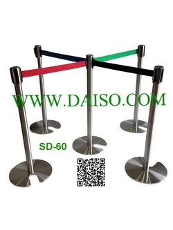 เสากั้นทางเดินสแตนเลส เสากั้นทางเดินแบบวางเก็บซ้อนกันได้_SD-60