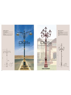 เสาไฟประติมากรรมแบบยุโรป DOS-EU006 และ DOS-EU007