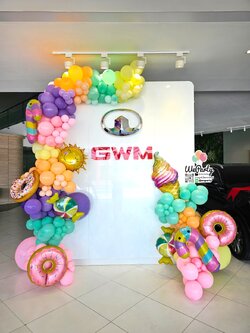 ตกแต่งลูกโป่งออร์แกนิก สีพาสเทล ธีมSummer (ความยาวรวม 2.5-3.5เมตร)