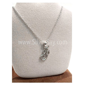 จี้ตัวอักษร ABC-Z ตัวเขียนฝังเพชรสวิส