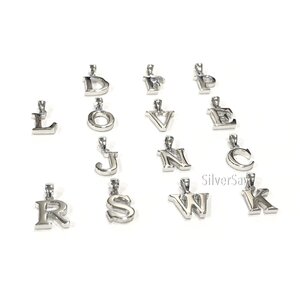 จี้ตัวอักษร ABC-Z ตัวพิมพ์แบบเกลี้ยง