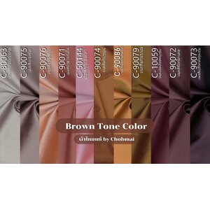 ผ้าไหม 2 เส้น สีน้ำตาล,สีเบจ