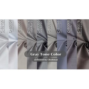 ผ้าไหม 2 เส้น สีเทา