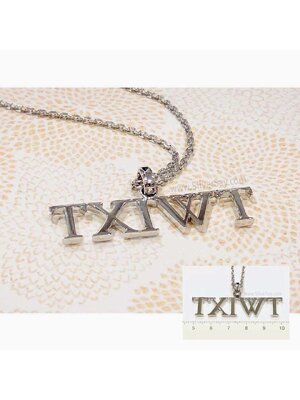 จี้ชื่อ-สร้อยชื่อ TWIXT เงินแท้ 925 ชุบทองคำขาว