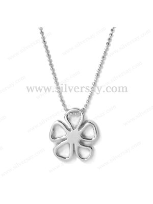 จี้ดอกไม้โมเดิร์น/สองชั้น/ร้อยสร้อยผ่านในตัว