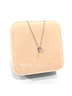 จี้จิ๋วฝังเพชรสวิส 3 มม. ร้อยสร้อยผ่านในตัว