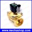 โซลินอยด์วาล์วไฟฟ้า DN40 1-1/2" BSP Electric Solenoid Valve for Water Air Low Pressure Brass 12Vdc Seal VITON 150 องศา