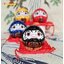 ตุ๊กตา ดารุมะ ตุ๊กตาขอพร [Daruma] สูง 3 นิ้ว - เซรามิค [352xx]