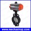 วาล์วผีเสื้อนิวเมติกส์ วาล์มลมผีเสื้อ 3" DN80 Wafer Type Cast Iron Pneumatic Butterfly Valve Double Acting, SS304 Disc, EPDM (สินค้า Pre-Order)