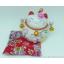 แมวอ้วน แมวกวัก แมวนำโชค สูง 4.5 นิ้ว กวัก2มือ - เซรามิค [A0501]