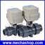มอเตอร์วาล์วไฟฟ้า TF50-P2-C เลือกแรงดันได้ DC12V หรือ 24V เลือกเกลียวนิ้วหรือมิล (BSP/NPT) DN50 2'' PVC 2 Way วัสดุ UPVC Actuator Valve Metal Gear CR501-5 สาย (สินค้า Pre-Order)