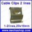 Solar Mounting Components 2 lines Solar Cable Clips คลิปเก็บสายไฟ อุปกรณ์ช่วยเก็บสายไฟ สำหรับแผงโซล่าเซลล์