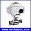 มอเตอร์วาล์วไฟฟ้า Clamp DN40 1.5 inch Food Grade Sanitary 3-Way Motorized Ball Valve On Off Type Stainless Steel (สินค้า Pre-Order)