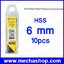 ดอกสว่าน ดอกเจาะ STANLEY HSS 6mm 10 pcs เจาะเหล็กได้ สำหรับงานคอนกรีต หิน อิฐ HSS Metal Bit HSS Drilling STA50079B10