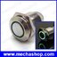 สวิทซ์กดติดปล่อยดับ มีไฟ LED วงแหวนสีเขียว 12V 16mm Flat round momentary ring lamp waterproof IP67 switch 1635F
