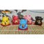 แมวกวัก แมวนำโชค สูง 1.5นิ้ว ชุด 5 ตัว กวักโชคลาภเงินทอง - เซรามิค [catset-S8]