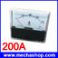 เครื่องมือวัดไฟฟ้า แอมป์มิเตอร์ อนาล็อกแอมป์มิเตอร์ 75mV DC200A Analog Amp Panel Meter Current Ammeter