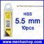 ดอกสว่าน ดอกเจาะ STANLEY HSS 5.5mm 10 pcs เจาะเหล็กได้ สำหรับงานคอนกรีต หิน อิฐ HSS Metal Bit HSS Drilling STA50074B10