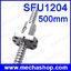 บอลสกรู Finish process 12mm 1204 Ball Screw Rolled C7 ballscrew SFU1204 500mm with one 1204 flange single ball nut