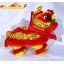 ตุ๊กตา เชิดสิงโต เดินได้ มีเสียง - 1คู่ (2ตัว) - สีแดง [Lion-Rx2]