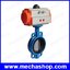 วาล์วผีเสื้อนิวเมติกส์ วาล์มลมผีเสื้อ 3" DN80 Wafer Type Cast Iron Pneumatic Butterfly Valve Double Acting, SS304 Disc, EPDM (สินค้า Pre-Order)