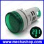 โวลท์มิเตอร์ มิเตอร์วัดแรงดัน AC 60V-500V LED Digital Display Voltmeter Indicator Light 22MM LED สีเขียว