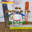 แมวกวัก แมวนำโชค สูง 3 นิ้ว ถือพัด กวักโชคลาภเงินทอง - เซรามิค สีขาวด้าน [LM03-1]