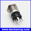 สวิทซ์กดติดปล่อยดับ 22มม 24V พร้อมไฟ LED สีน้ำเงิน 22MM 24V dot blue LED momentary metal push button switch