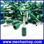 (จำนวน100ชิ้น)ขั้วต่อสายคอนโทรล ข้อต่อสายไฟ แบบหุ้ม เฟอรู PVC Insulated Bootlace Ferrules VE7508 สีเขียว สำหรับสายไฟขนาด 0.75 mm2, 20AWG, พินยาว 8.0mm วัสดุทองเหลือง