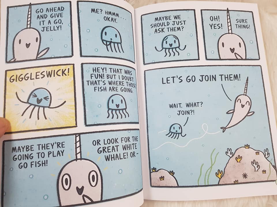 ใหม่ล่าสุด Narwhal's School of Awesomeness by Ben Clanton เล่ม 6 Paperback Comic สำหรับ 4-7ปี