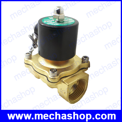 โซลินอยด์วาล์วไฟฟ้า ปิดเปิดน้ำ 24V DC 1" Electric Solenoid Valve Water Air N/C 2W250-25 โลหะผสม (Kirsite)