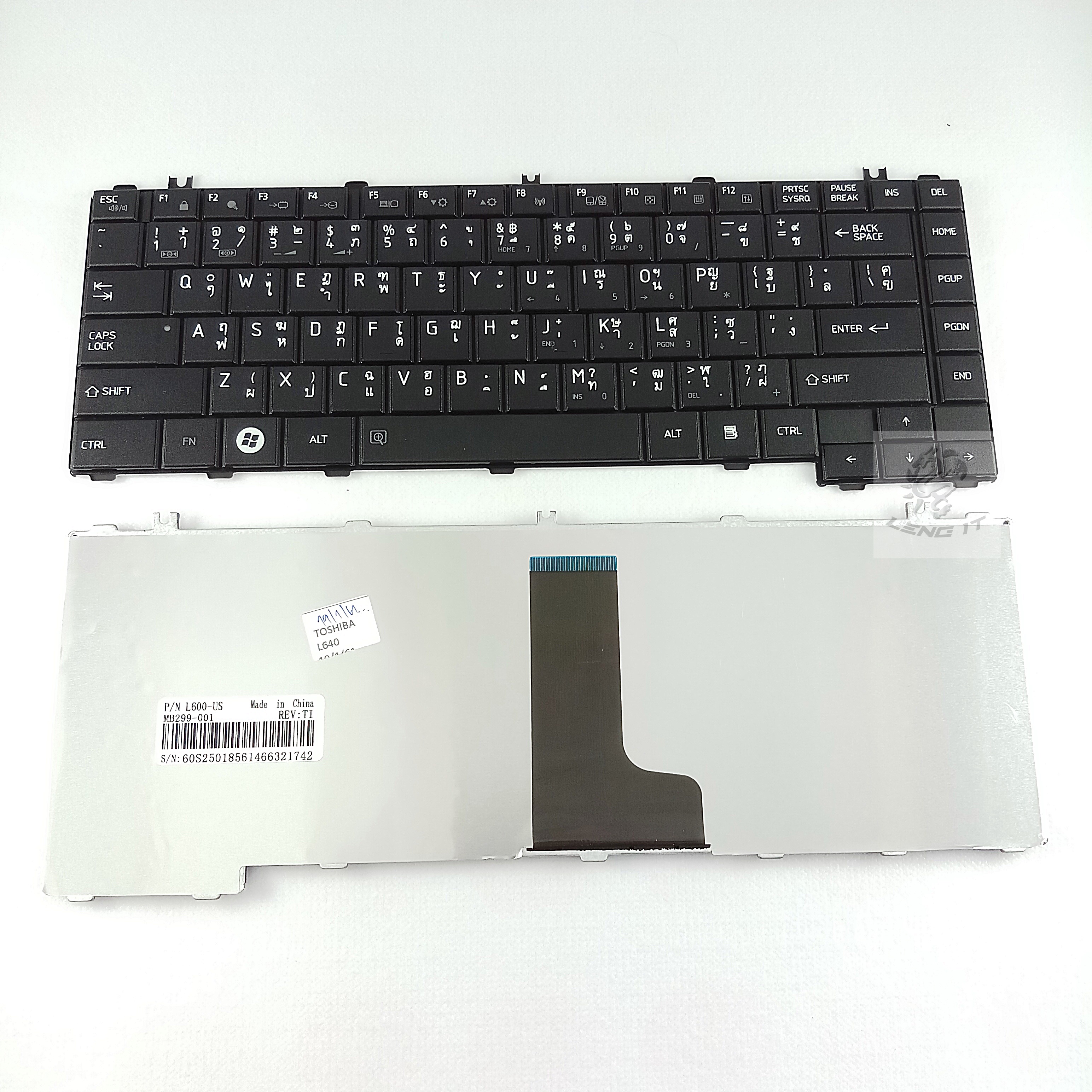 KEYBOARD TOSHIBA L640 สีดำ
