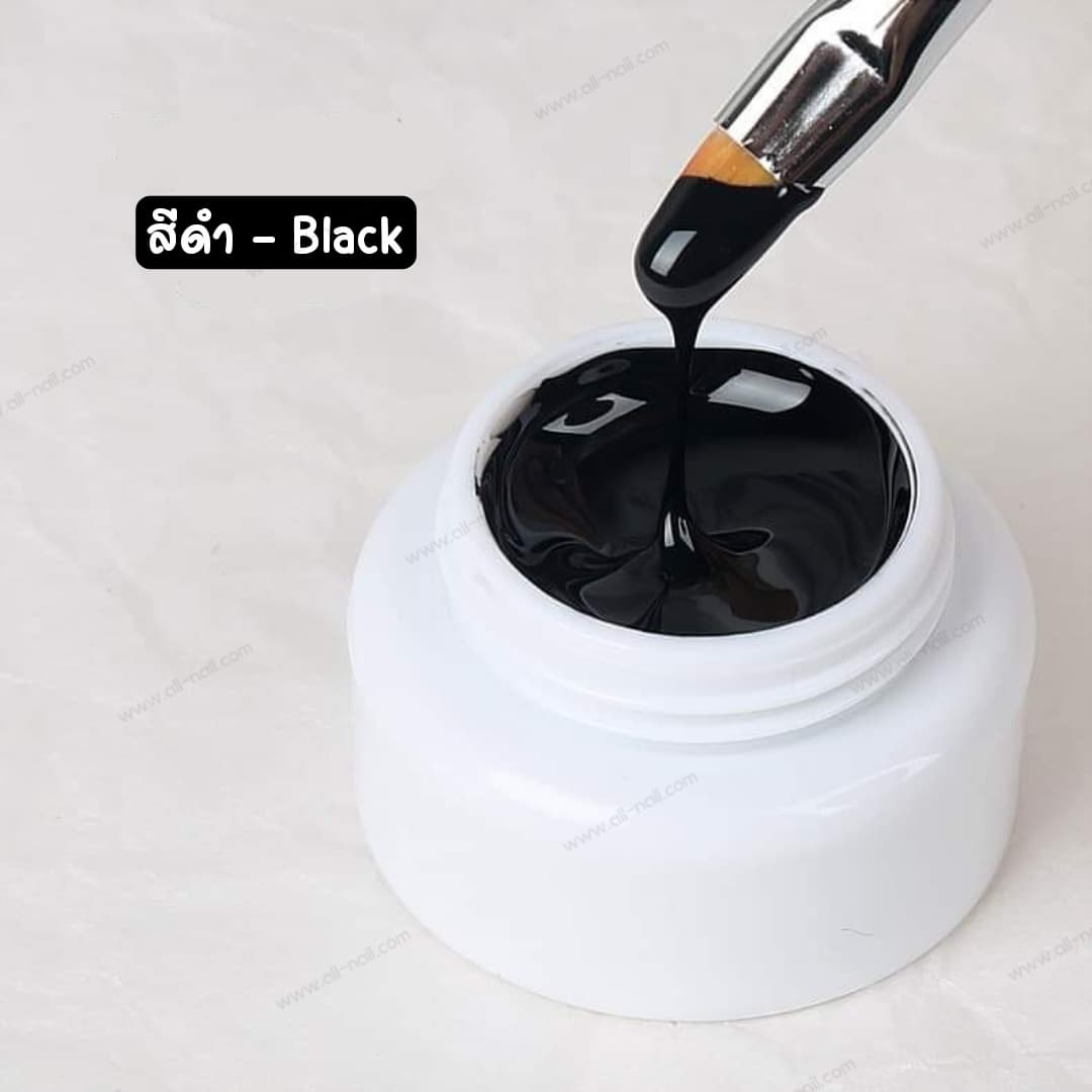 เจลเพ้นท์แบบกระปุก เพ้นท์ลายเล็บ สีขาว,ดำ ขนาด5g