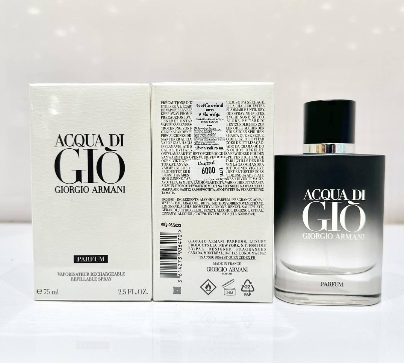 น้ำหอมแท้ Giorgio Armani Acqua DI GIO Parfum 75ml กล่องซีลป้ายไทย