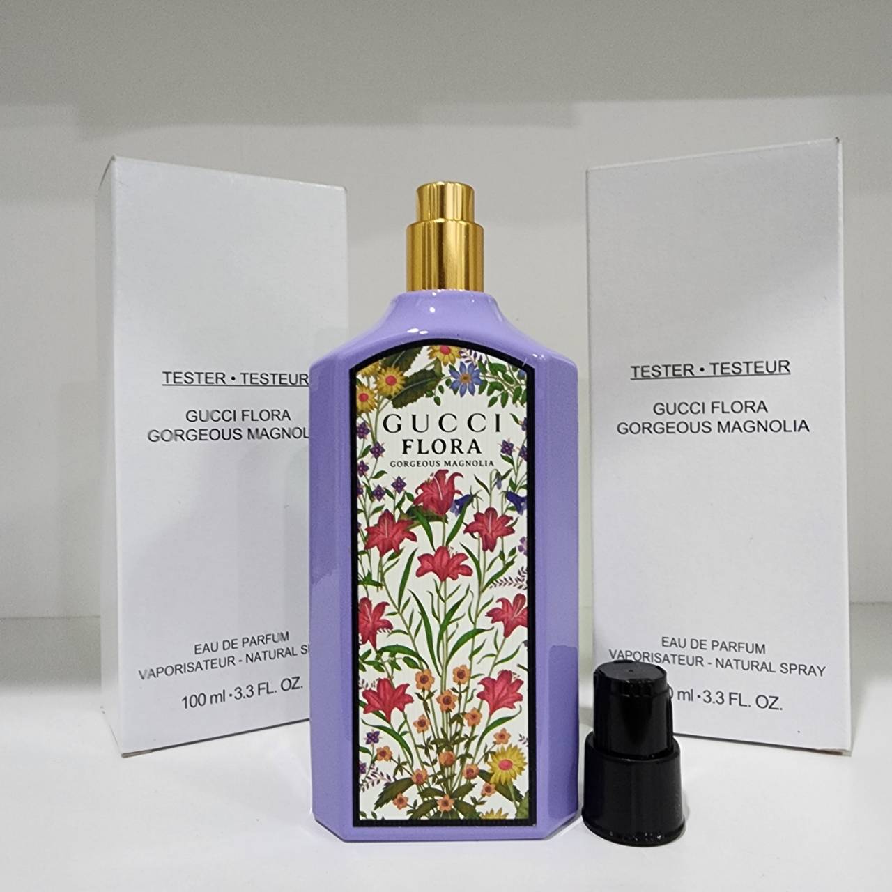น้ำหอมแท้ Gucci Flora Gorgeous Magnolia Eau de Parfum 100ml Tester ฝาดำ