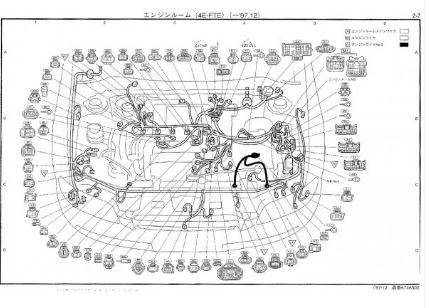 หนังสือ วงจรไฟฟ้า (wiring diagram) รถยนต์ TOYOTA STARLET เครื่องยนต์ 1N, 4E-FE, 4E-FTE 95~ (JP)