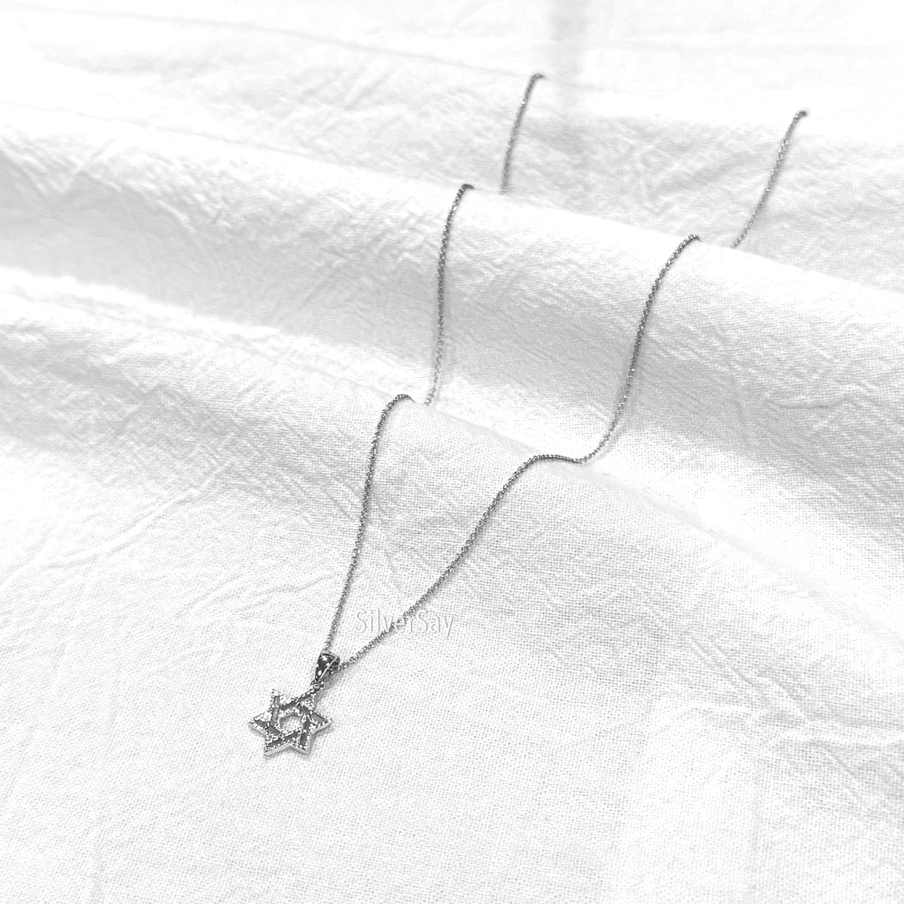 จี้ดาวหกแฉก Star of David ฉลุลาย