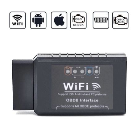V1.5 ELM327 Car WIFI OBD 2 OBD2 OBDII Scan Tool Foseal Scanner Adapter Check Engine Light Diagnostic Tool for iOS & Android