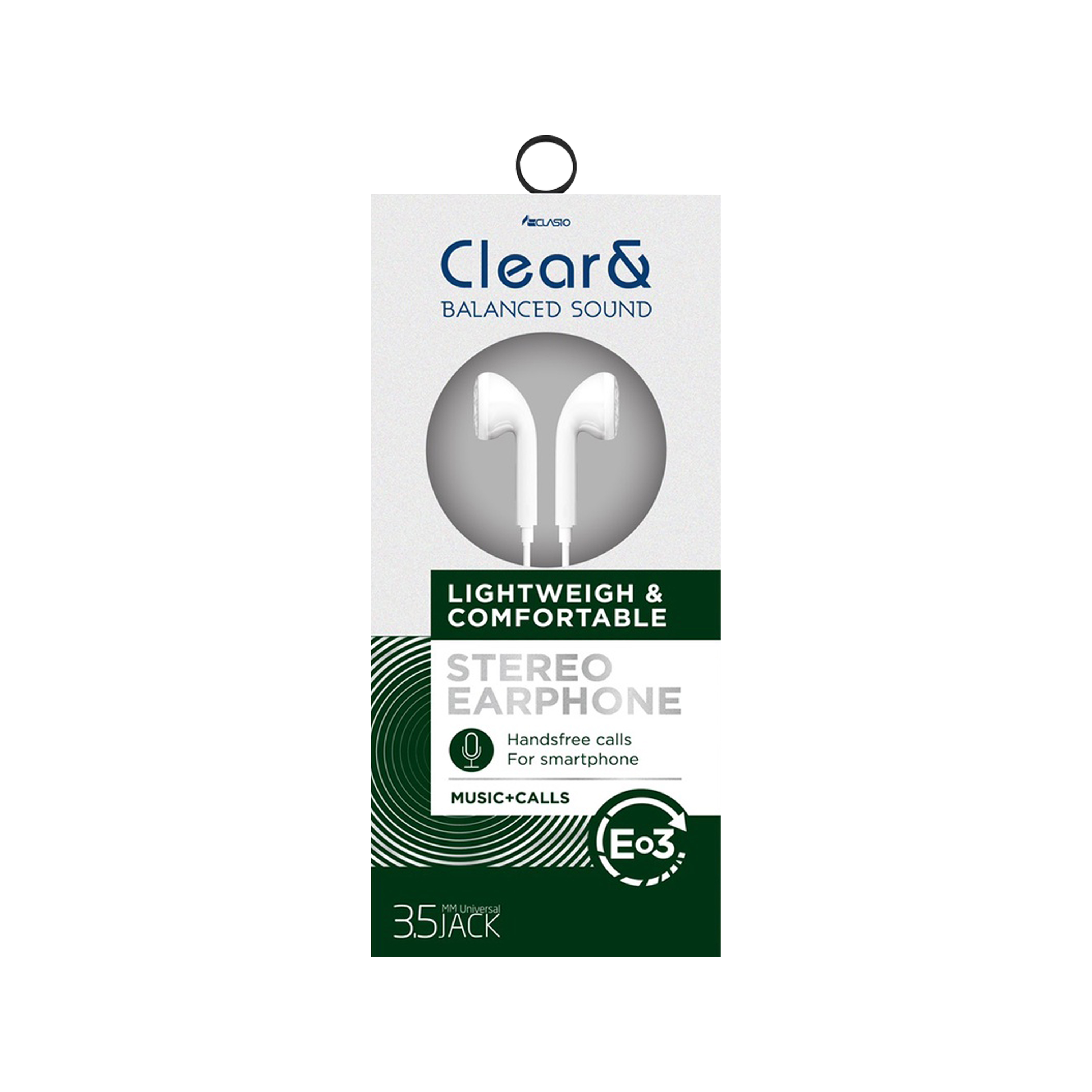 หูฟัง Eo3 Clasio หัวแจ็ค3.5mm สามารถใช้กับโทรศัพท์ได้ทุกรุ่น ทั้งระบบ IOS และ Android