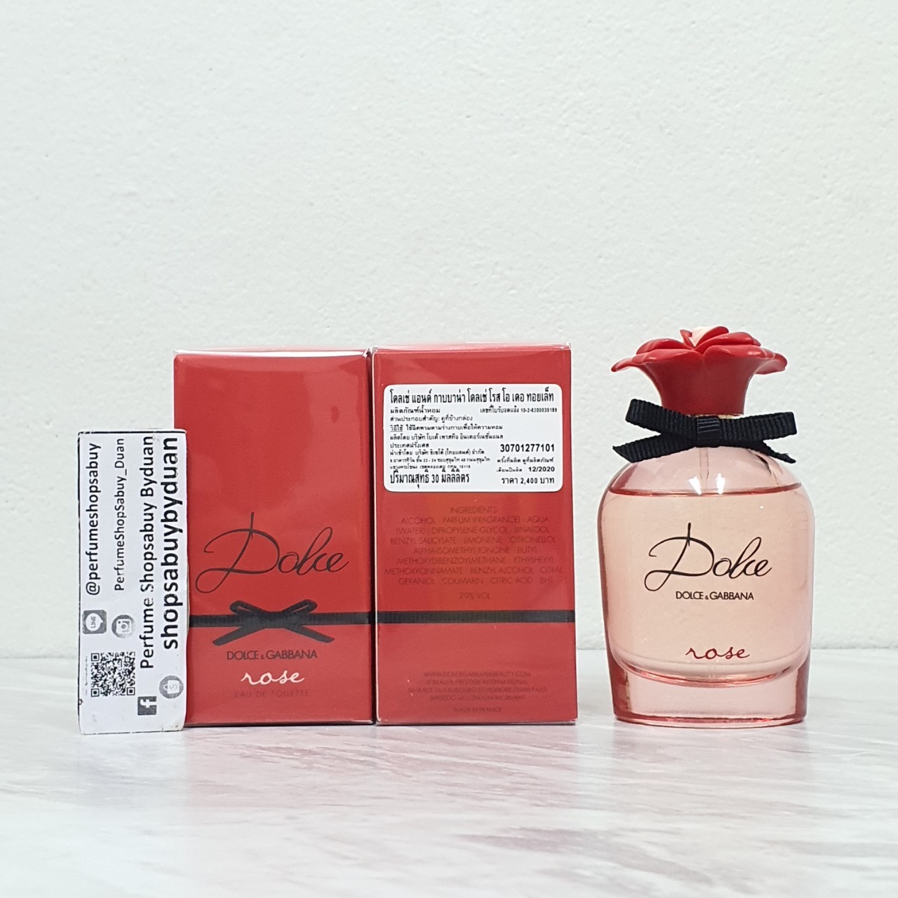 น้ำหอมแท้ D&G Dolce & Gabbana Dolce Rose Eau de Toilette (New 2021 ) 30ml กล่องซีล