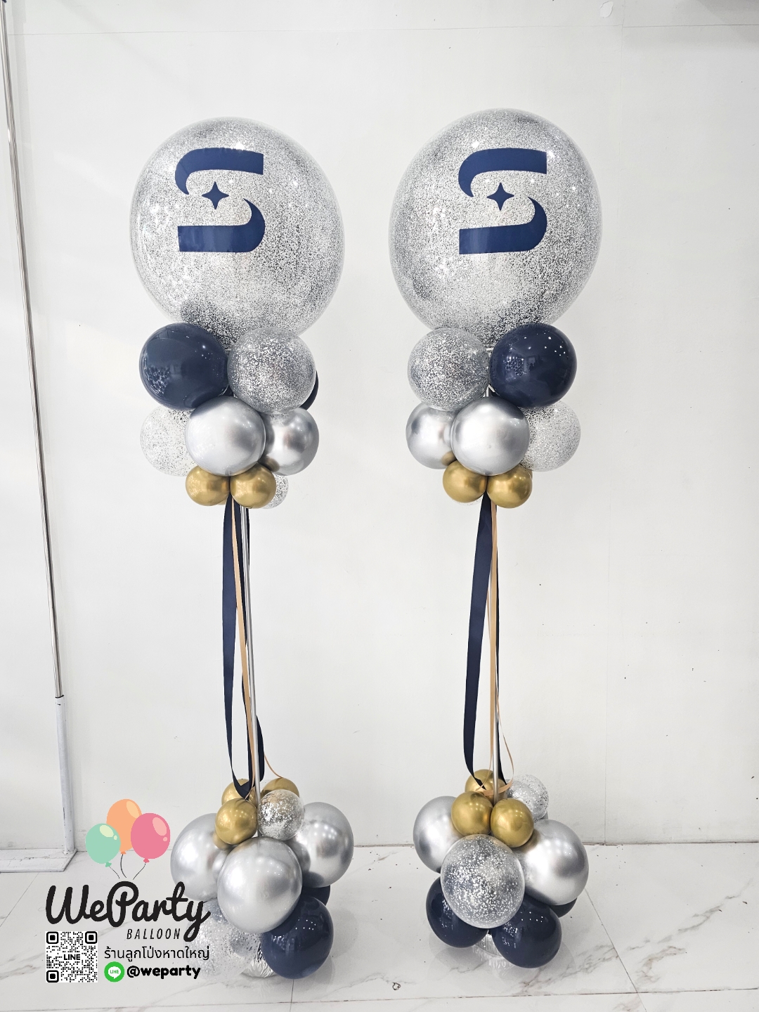ต้นยืนลูกโป่งหัวกริตเตอร์ 24" Glitter Standee Balloon สนใจติดต่อสั่งซื้อ Line: @weparty (มี@ ด้านหน้า)