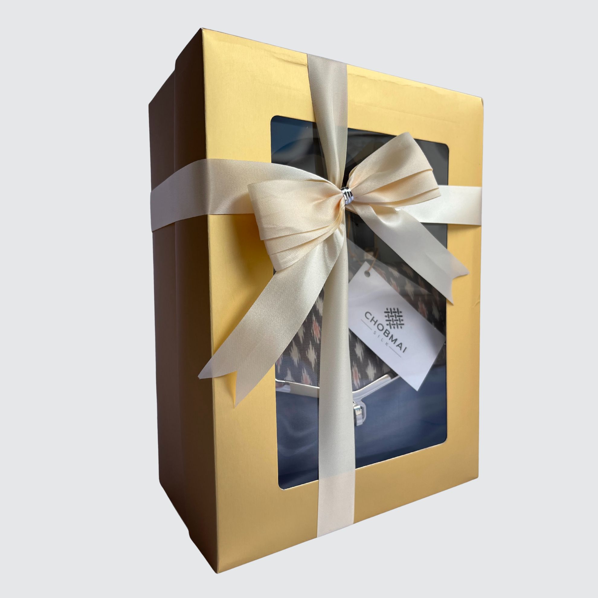 เซ็ตของขวัญ กระเป๋าถือผ้าไหม