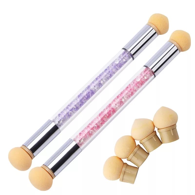 ฟองน้ำไล่สีแบบแท่ง ฟองน้ำ ombre พู่กันไล่สี พร้อมหัวเปลี่ยนอีก4ชิ้น