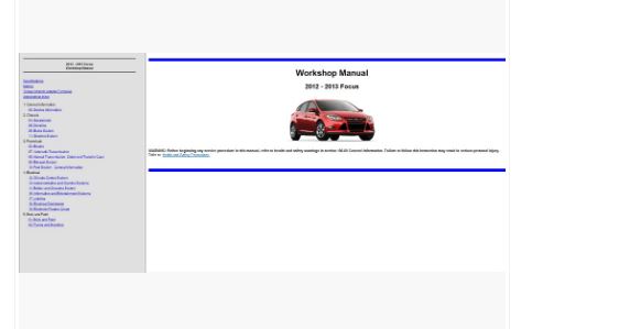 คู่มือซ่อม WIRING DIAGRAM All New Ford Focus 2012-2013